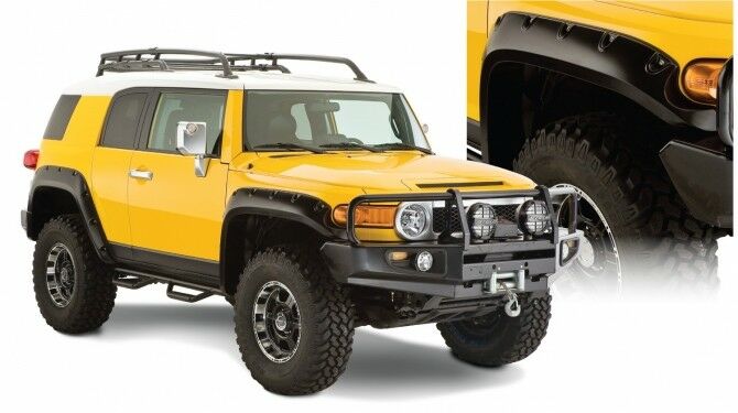 Fit For 07-14 Toyota FJ Cruiser Pocket Riveted Style Wheel Fender Flares Texture