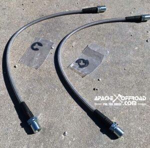 Stainless Steel Rear Axle Brake Lines with Standard Rear Suspension