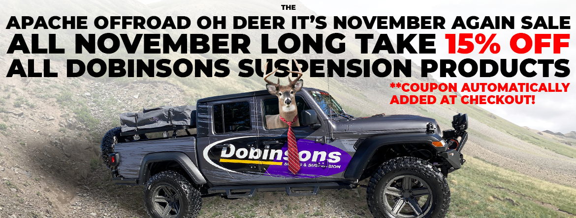 15% OFF ALL DOBINSONS SUSPENSION PRODUCTS