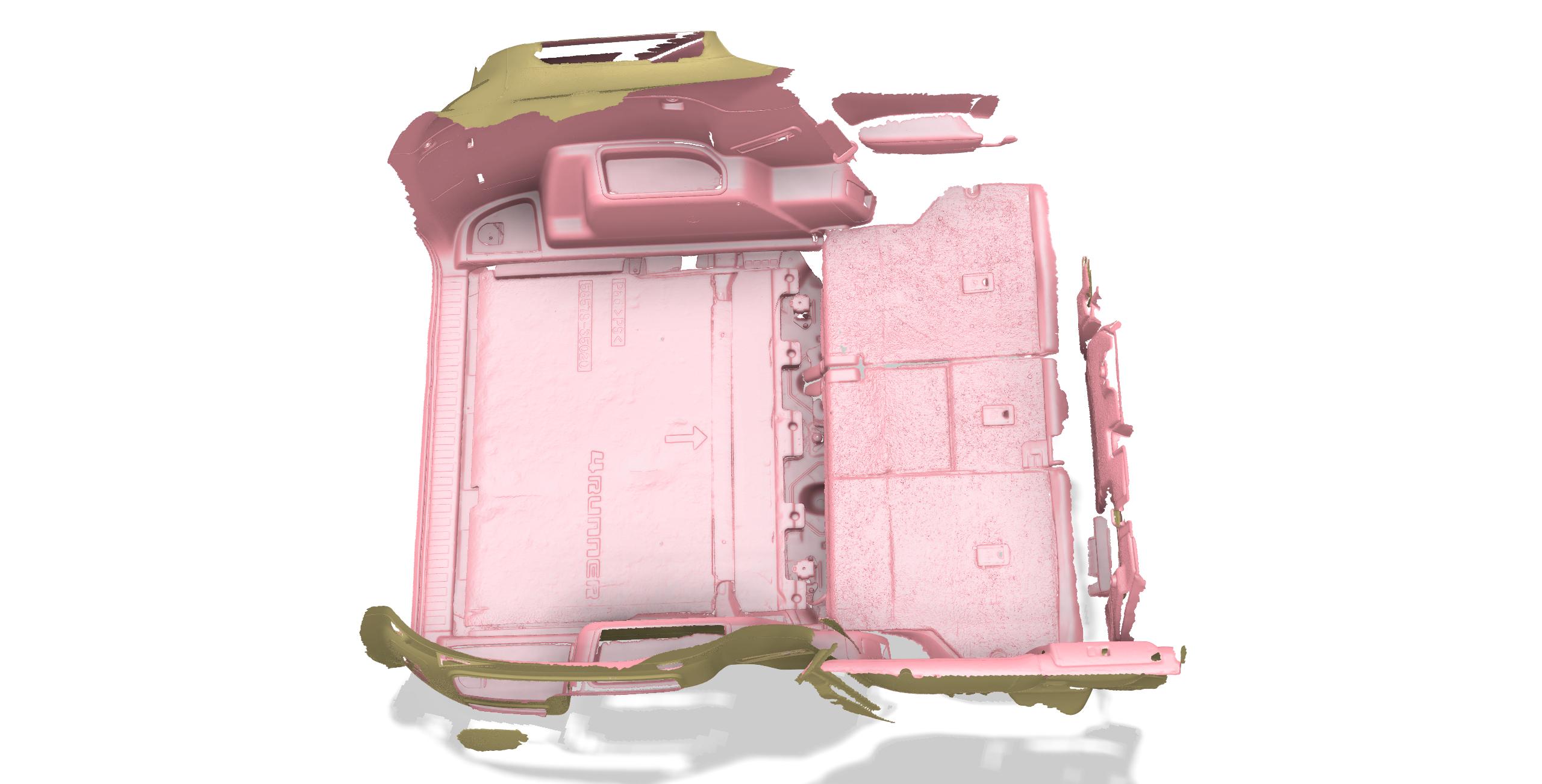 HIGH RESOLUTION REAR INTERIOR (SEATS FOLDED) 3D-SCAN | 2014 TOYOTA 4RUNNER