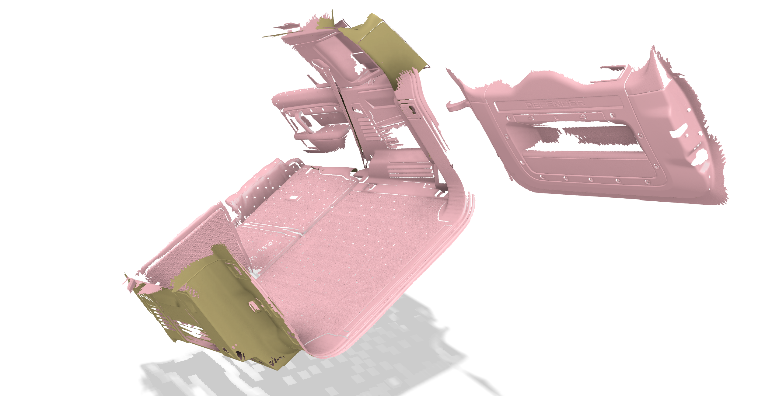 HIGH RESOLUTION REAR INTERIOR 3D-SCAN | 2022 LAND ROVER DEFENDER